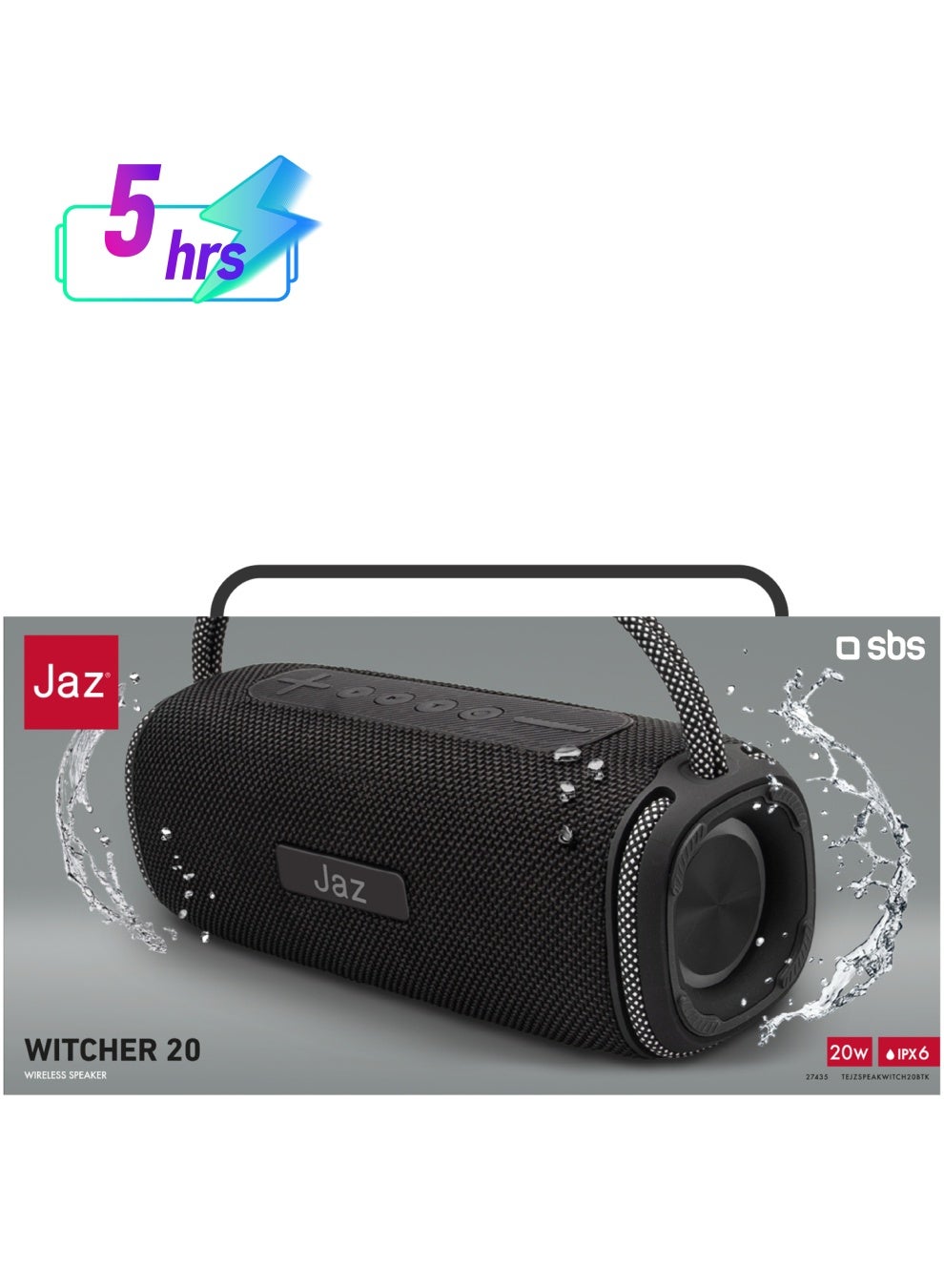 Portable Bluetooth Speaker with IPX6 water-resistant…