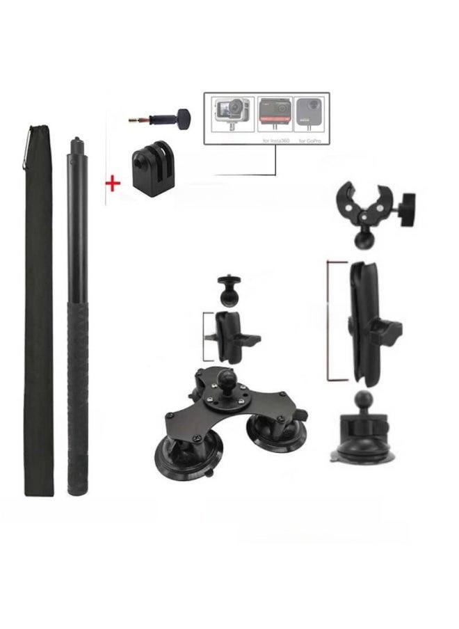 Compare Car Suction Cup Third Person Shooting Accessories Insta360 Onex2RGoPro Selfie Stick Roof BracketColor:K06 Car Suction Cup Set Four 6CM Connecting Rod Triangle Suction Cup 15CM Connecting Rod Single Suction Cup Pantilt Adap at KSA Price