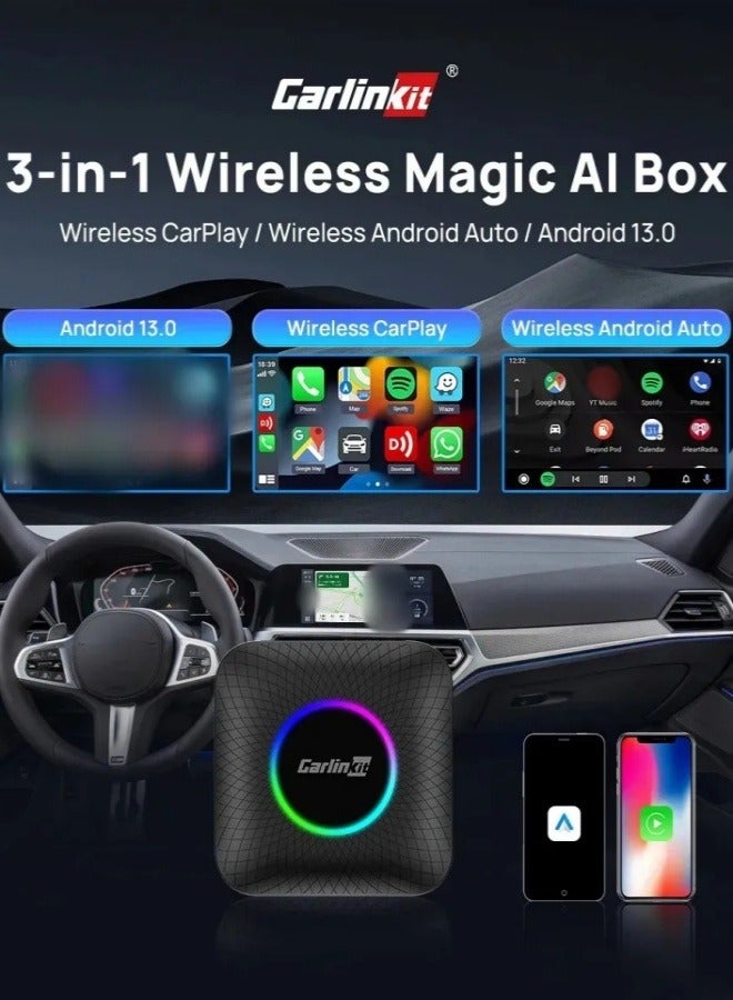 Android 13 CarPlay Ai Box LED 8-Cores…