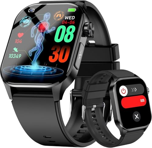 Compare Advanced Health Smartwatch for Women Men with RealTime Monitoring of Heart Rate Blood Oxygen Body Temperature Blood Pressure Sleep Auality and Stress LevelsAlwaysOn Display for Android iOS at KSA Price