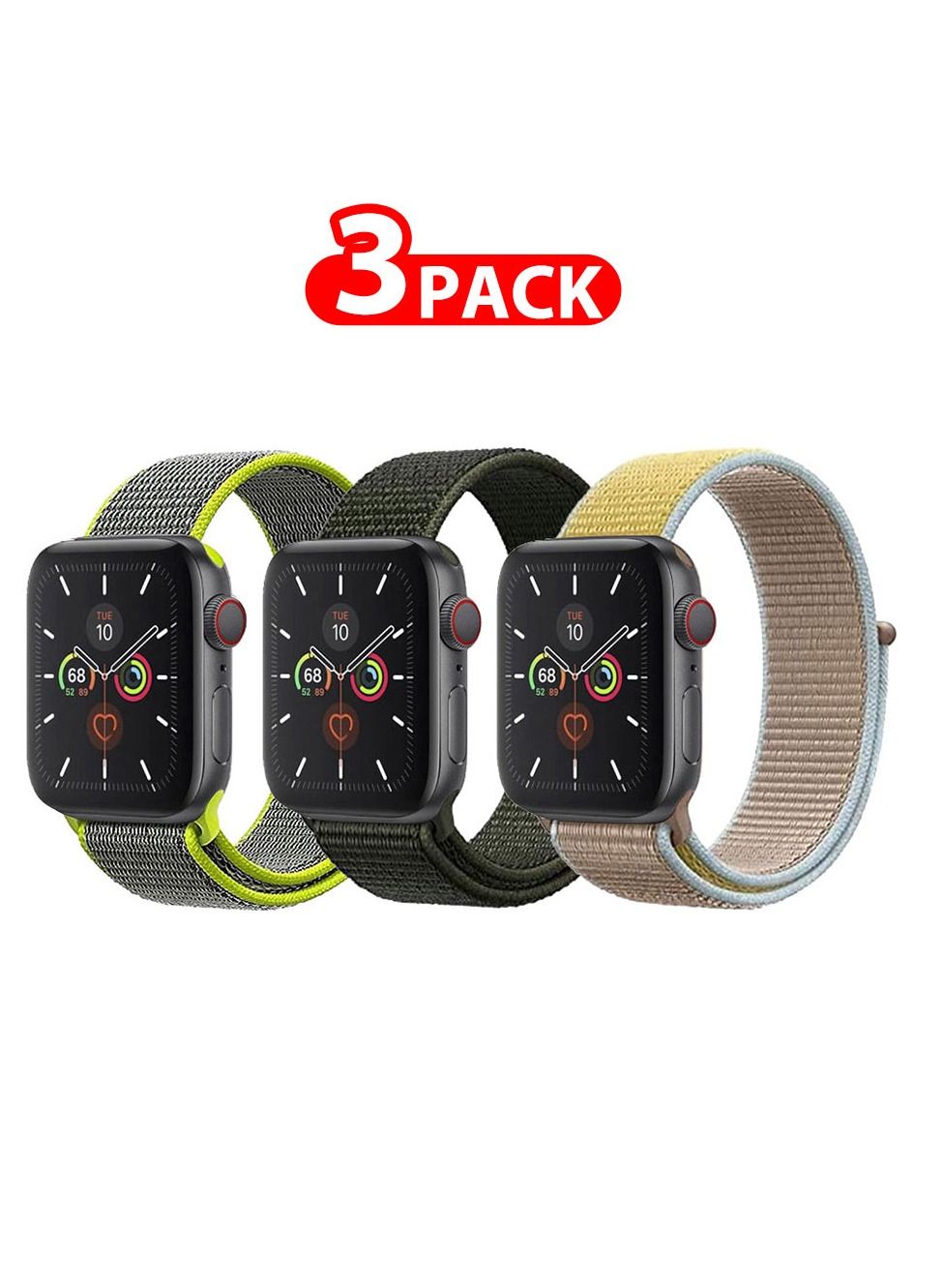 3 Pack For Apple Watch 41mm 40mm 38mm Nylon…