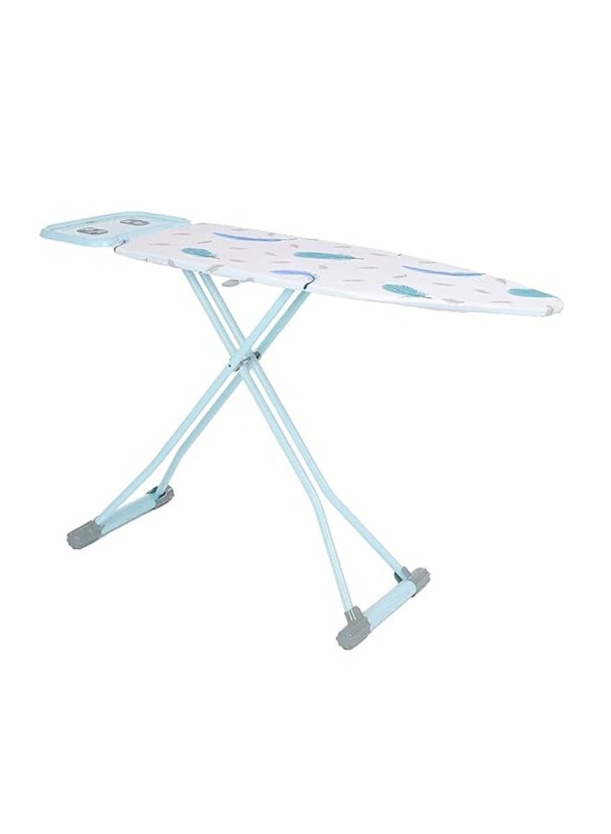 Compare Ironing Board | Heat Reflective Surface | Scratch & Stain Resistant | Silicone Stoppers & Iron Holder | 45x125cm | UDOA118 | Blue at KSA Price
