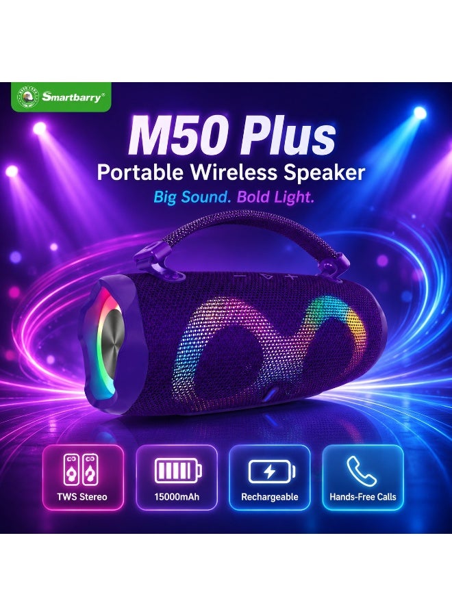 M50 Plus Portable Wireless Speaker Purple with…