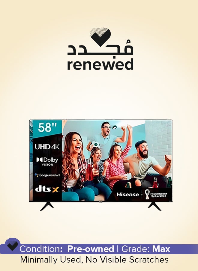 Compare Renewed  4K UHD Smart Television 58 Inch 58A61N black at KSA Price