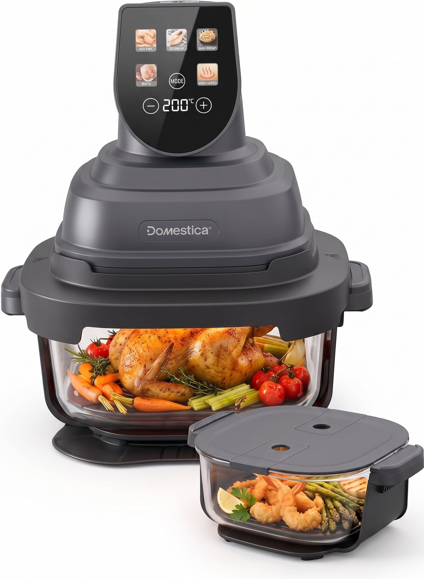 Domestica Aerion Glass Air Fryer Oven with 4L…