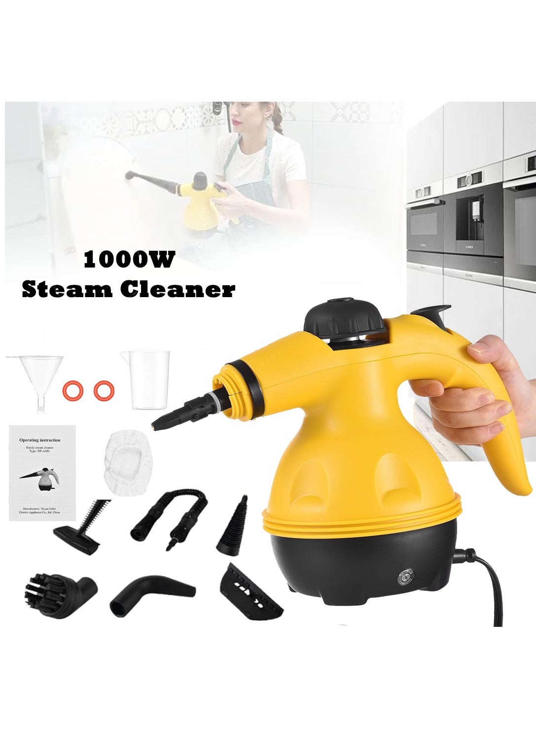 Portable Handheld Steam Cleaner 1000w Multifunctional…