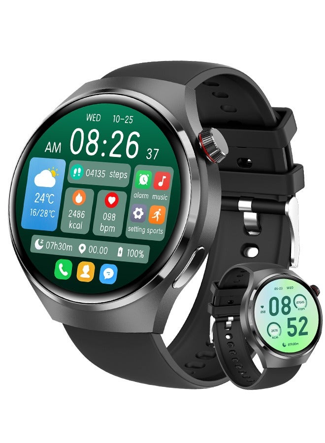 Compare Mens Smartwatch 1.6 HD Screen Fitness Tracker Smartwatches for Men Health Monitor Waterproof Smart Watches, Compatible with Android iPhone,Black at KSA Price