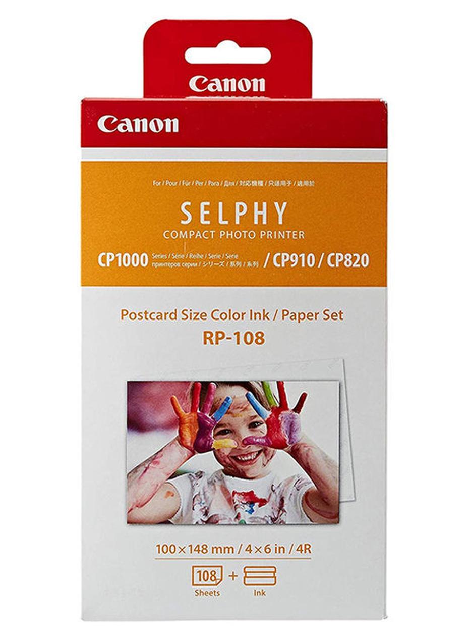 Compare SELPHY Compact Photo Printer Postcard Size Color InkPaper Set RP108 Multicolour at KSA Price