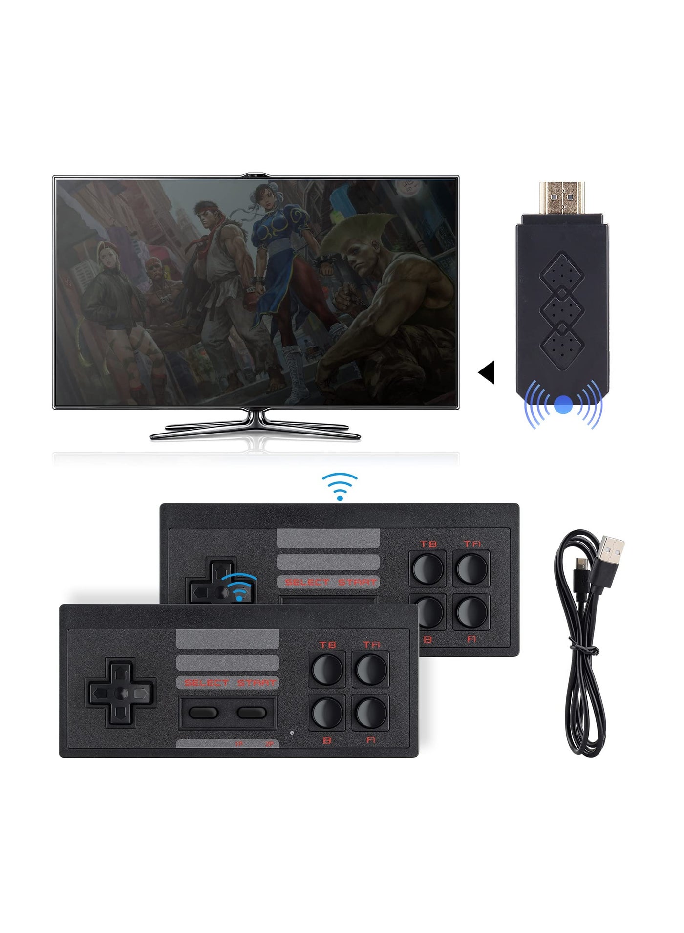 Wireless Mini Retro Game Console, 1500 Classic Games…