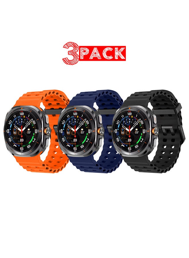 (for Samsung Galaxy Watch 7 Ultra) 3 Pack Silicone…