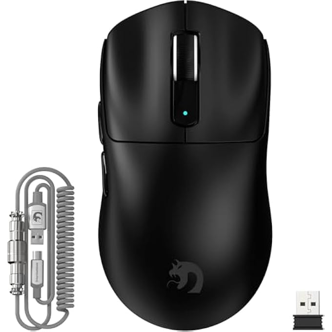 Compare M3 WIRELESS GAMING MOUSE WITH LIGHTWEIGHT 39G,PIXART PAW3395 PRO SENSOR 40K DPI,TRI MODE2.4GBLUETOOTHWIRED,100M CLICKS MICRO SWITCH,COILED CABLE,PROGRAMMABLE FOR WIN PC MAC GAMERBLACK at KSA Price