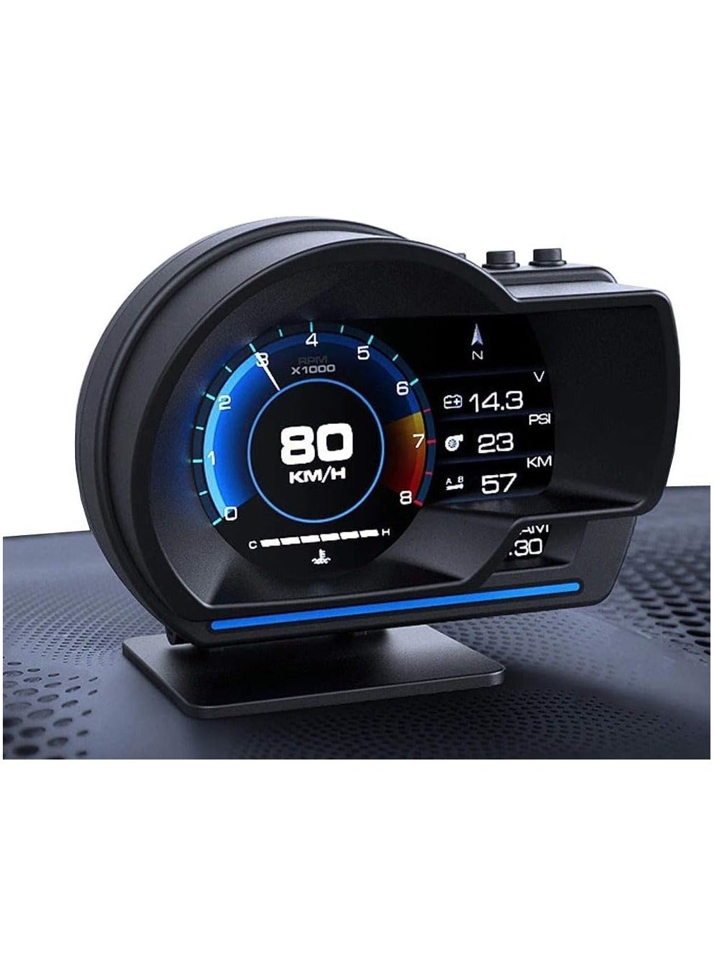 Compare LCD Screen Dual Mode OBD+GPS System Auto RealTime Display Speedometer, Monitor Warning Smart Gauge, ECU Computer Data for Universal Vehicle Model at KSA Price