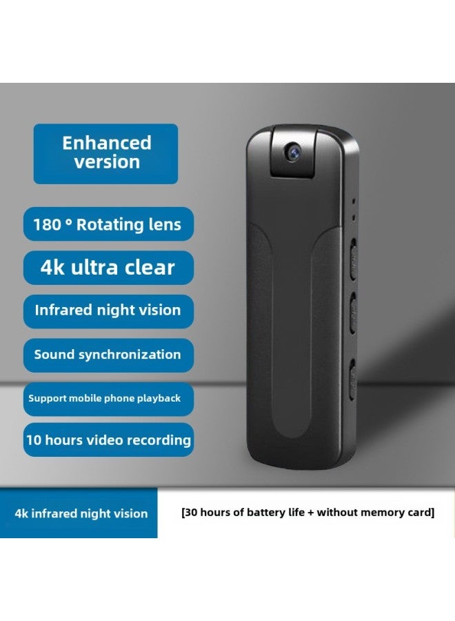 Compare Back Clip Recording Pen With Camera DV Law Enforcement Recorder Video Recording Allinone Machine Motion With Camera Body Artifact 4KBody Color: 30 Hours Of Battery Life + Without Card at KSA Price