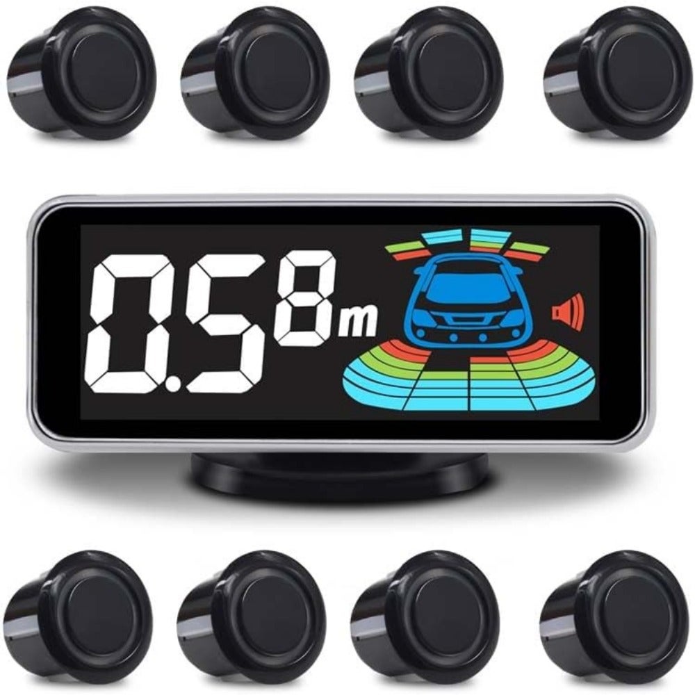 Compare Backup Radar System Car Auto Vehicle Reverse with 8 Parking Sensors kit Distance Detection LCD Distance Display Sound Warning … at KSA Price