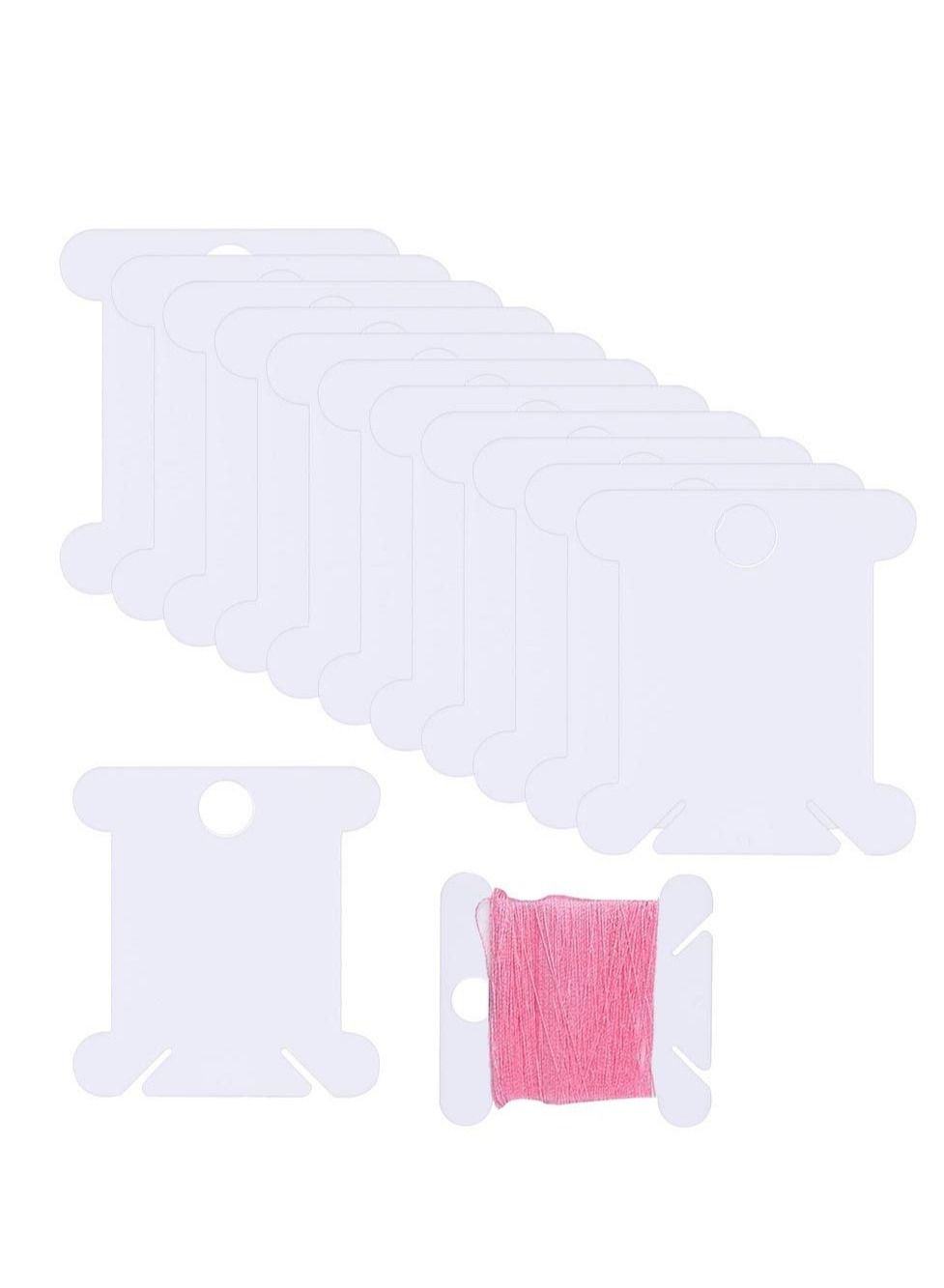 Compare 300pcs Plastic Floss Bobbins Cross Stitch Embroidery Cotton Thread for Craft DIY Embroidery Sewing Thread Storage Embroidery Thread Cards Cross Stitch Bobbin White at KSA Price