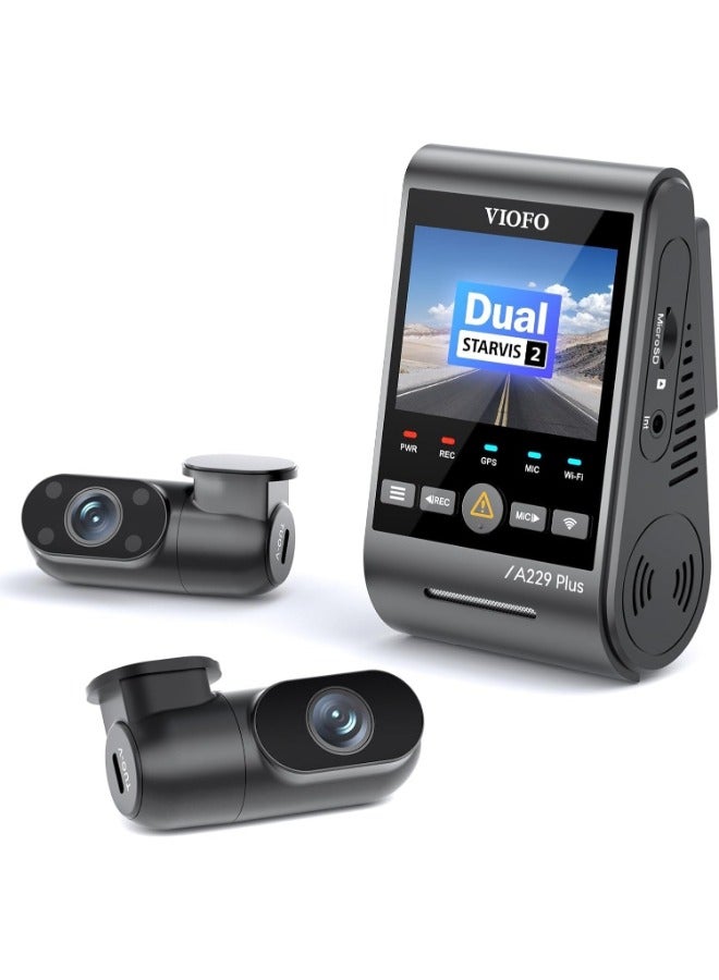Compare VIOFO A229 Plus 3 Channel Dash Cam, Dual STARVIS 2 Sensors, 3Channel HDR, 1440P+1440P+1080P Front Inside and Rear Car Camera, 5GHz WiFi, Voice Control, UltraPrecise GPS, 24 Hours Parking Mode at KSA Price