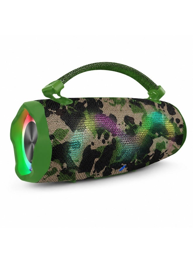 Compare M50 Plus Portable Wireless Bluetooth Speaker – Army Camouflage Design, Outdoor Party Speaker with RGB Lights, TWS Pairing, 15000mAh Rechargeable Battery, HandsFree Calling & Carry Handle at KSA Price