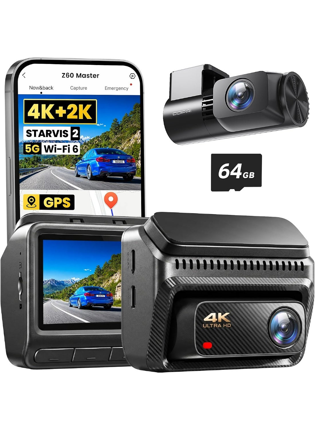 DDPAI Z60 Master 4K+2K Dash Cam for Cars…