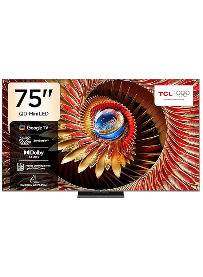 Compare 75 Inch Smart TV 4K QDMini LED Gaming Google TV, 144Hz Native Refresh Rate, Precise Dimming Series Up to 3840 Zones, CrystGlow WHVA Panel, HDR 4500 nits, ZeroBorder  2025 Model 75C8K black at KSA Price
