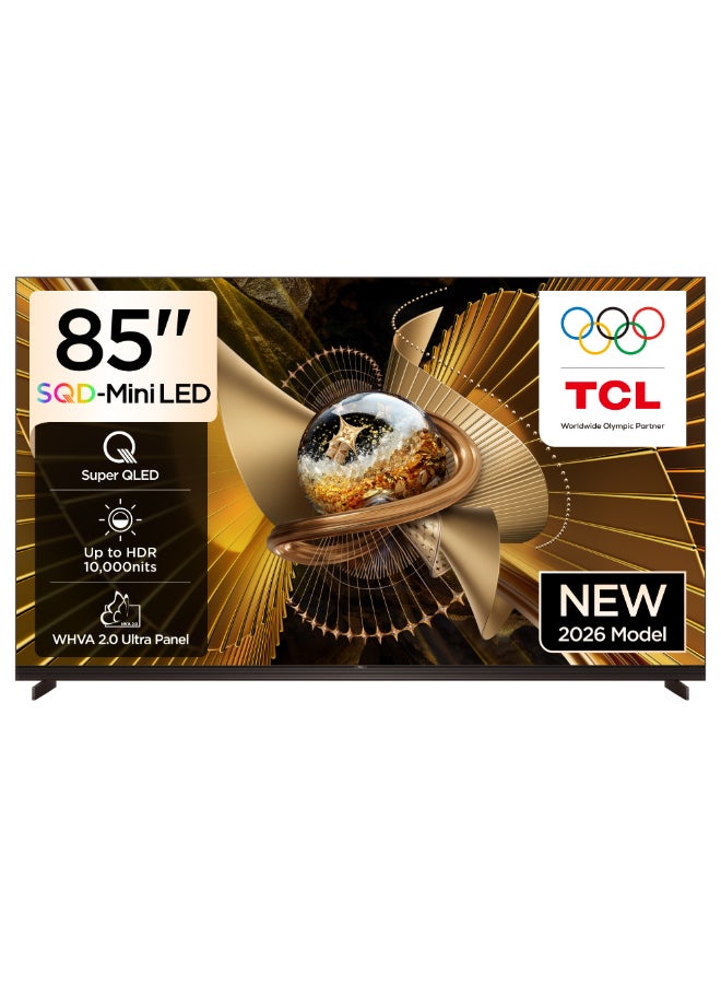 Compare Television 85 Inch 4K SQDMini LED Google Smart TV, 144Hz Refresh Rate, Audio by Bang & Olufsen, 100% BT.2020, TSR AiPQ, Flatthin Design 2026 Model 85X11L Black at KSA Price