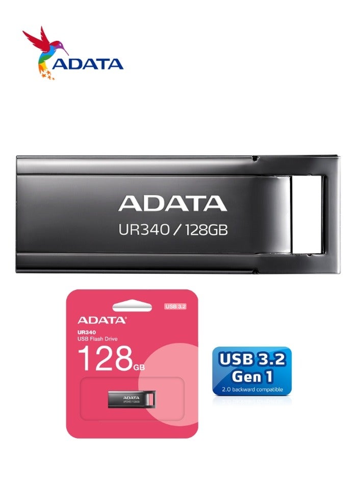 Compare UR340 128GB USB 3.2 Flash Drive Lightweight Waterproof | Silver Metal | Fast Data Transfer at KSA Price