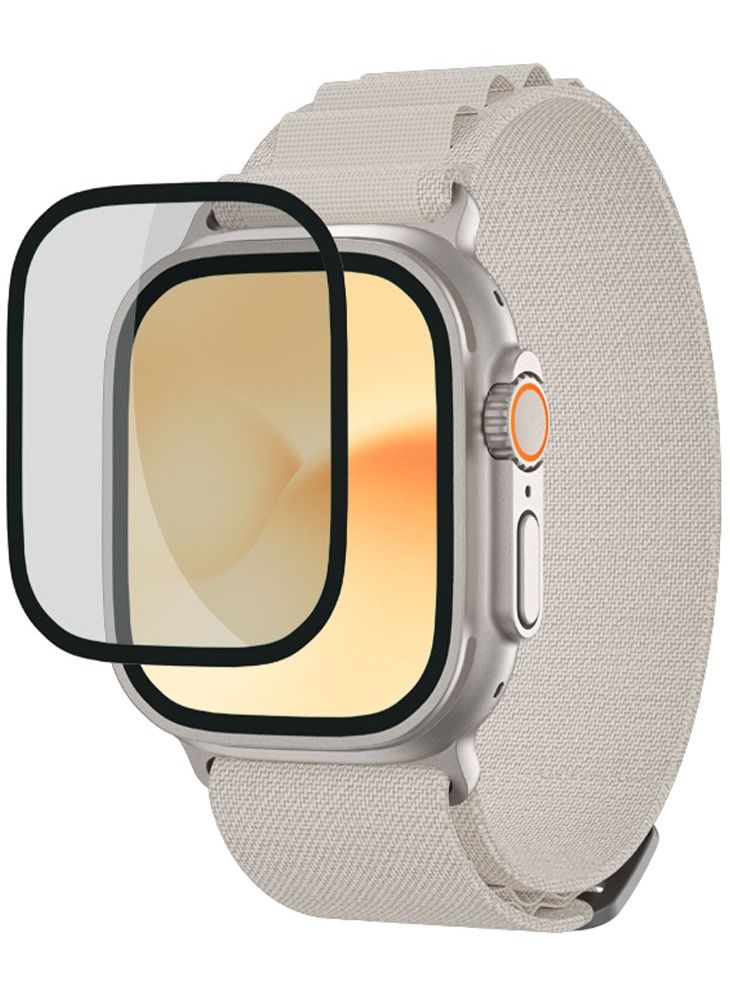 Compare Supreme Impact Shield for Apple Watch ULTRA 49mm Tempered Glass Screen Protector with Easy install Tray  Full Cover at KSA Price