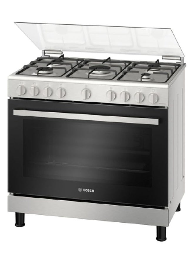 90x60 Cm Gas Range Cooker, 5 Burners, 125L…