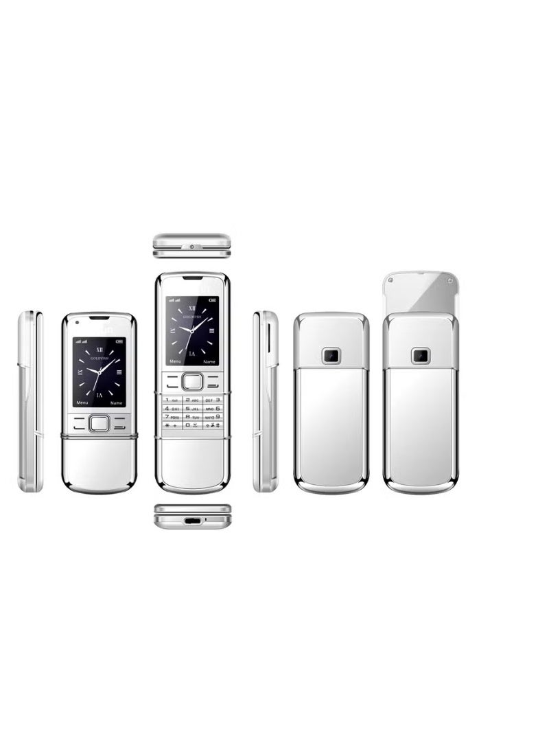 Compare Retro Silver Slide Mobile Phone – Dual SIM Feature Phone with LongLasting Battery at KSA Price