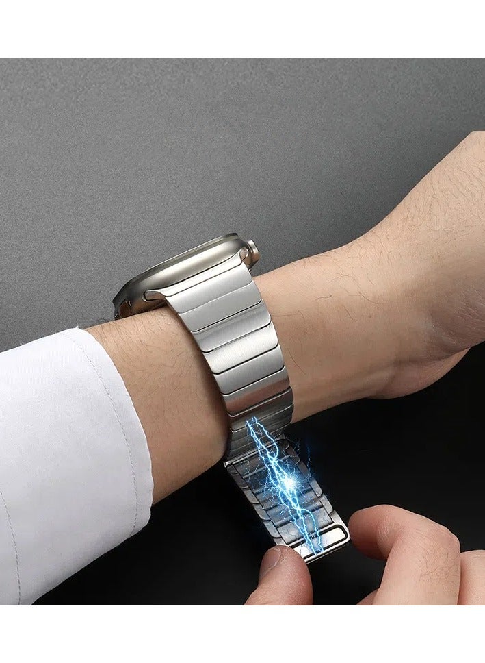 Compare Magnetic Stainless Steel iWatch Band for Apple Watch Series 87654321SESE2Ultra Compatible Apple Watch Straps 42mm 44mm 45mm 49mm at KSA Price