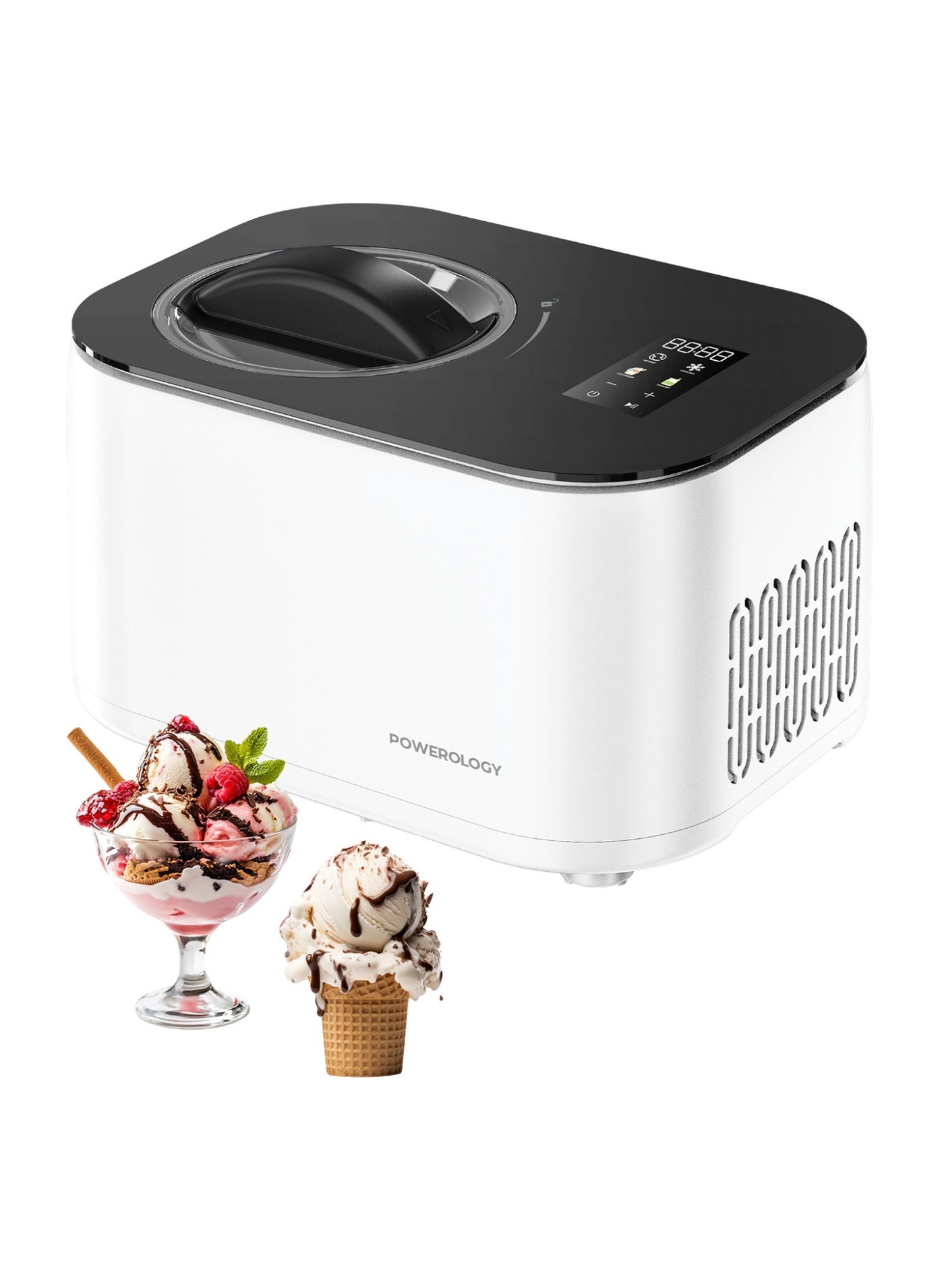Ice Cream Maker, Frozen Yogurt Machine, 1L Capacity,…