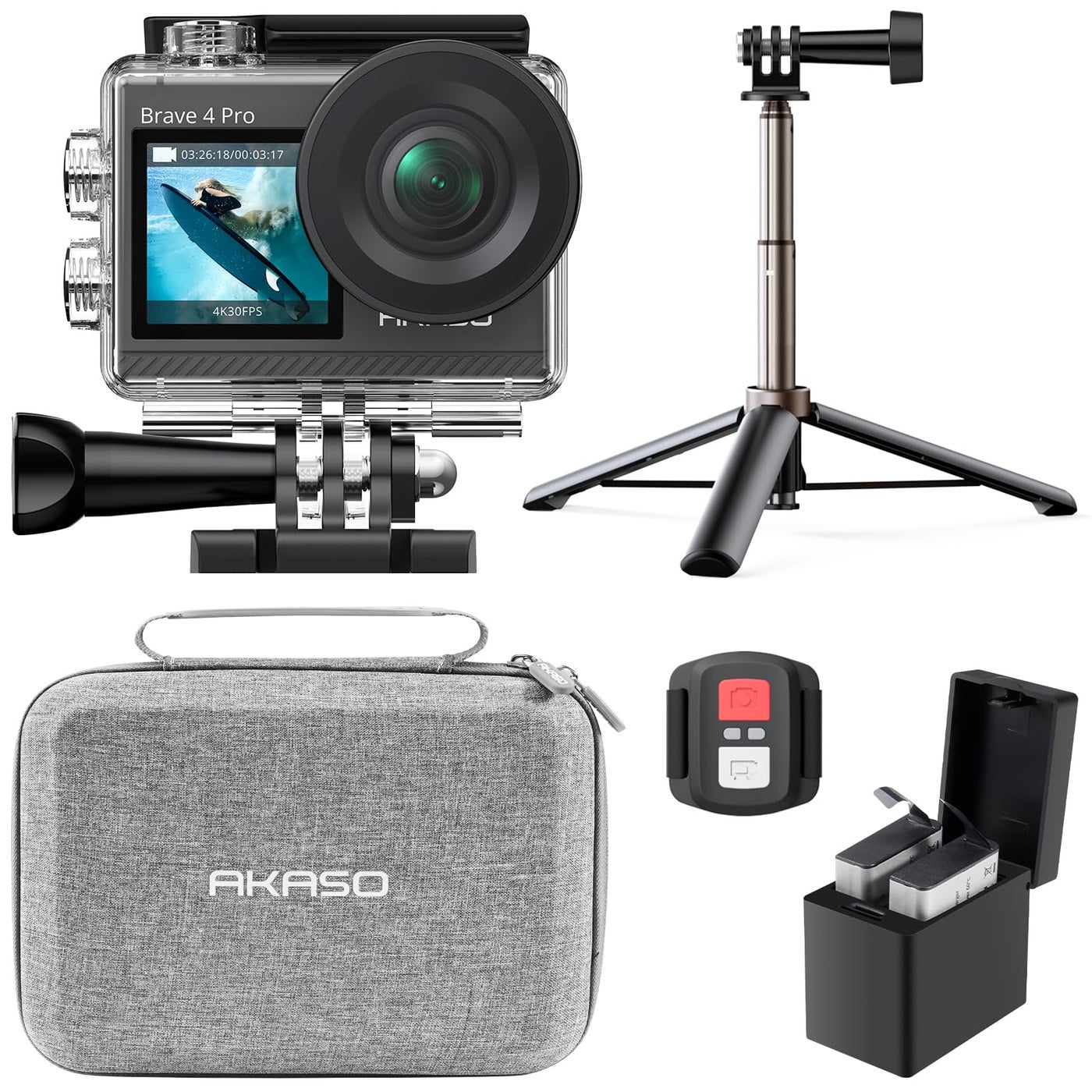 AKASO Brave 4 Pro Action Camera with Selfie…