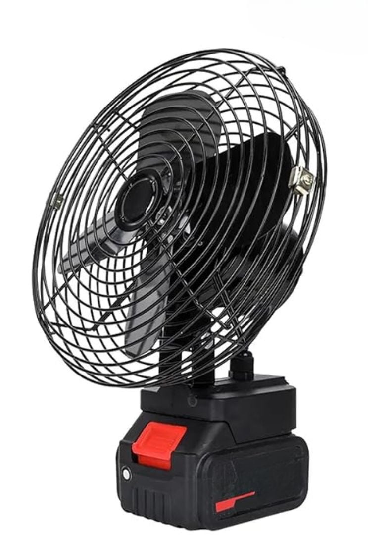 Compare Portable HighPower Rechargeable Metal Fan with 48V Lithium Battery – IndustrialGrade Cordless Fan for Indoor & Outdoor Use, Strong Airflow, Adjustable Speed, Quiet Operation – Ideal for Camping, Garage, Workshop, Travel, Emergency – 35W Motor Power at KSA Price