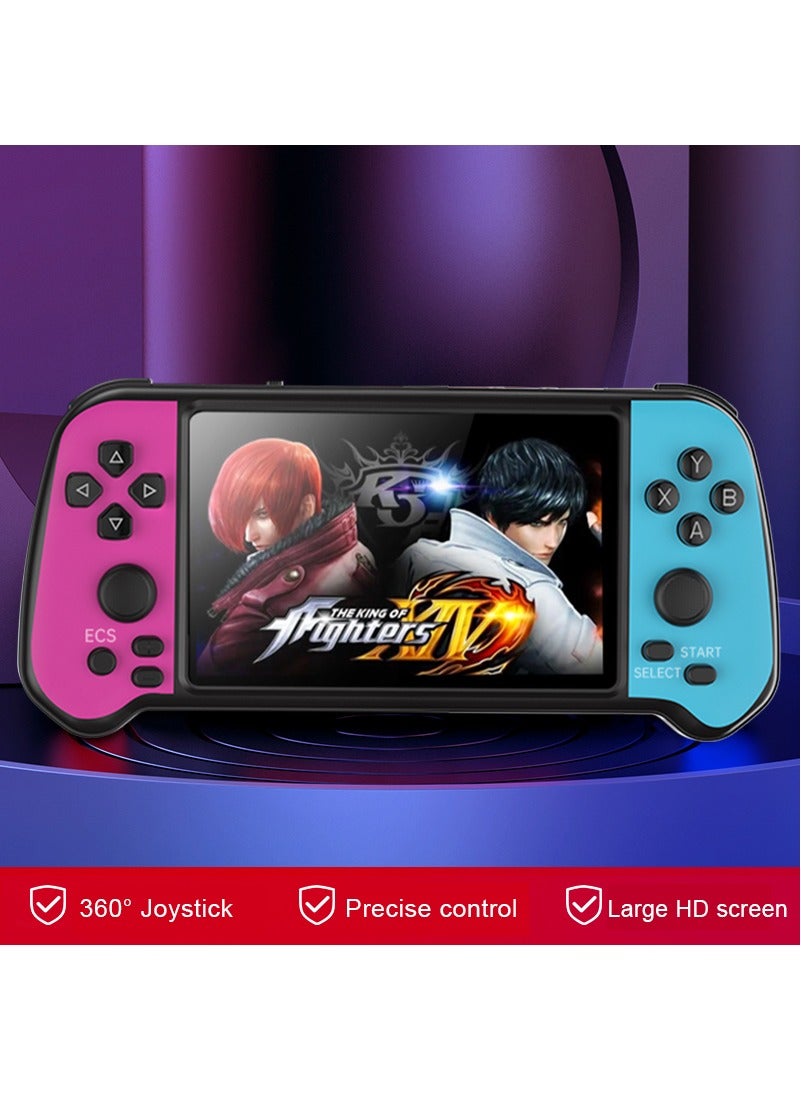Compare Handheld game console, double joystick for children, double game console, 4.5inch highdefinition large screen + 14,000 games Red and blue at KSA Price