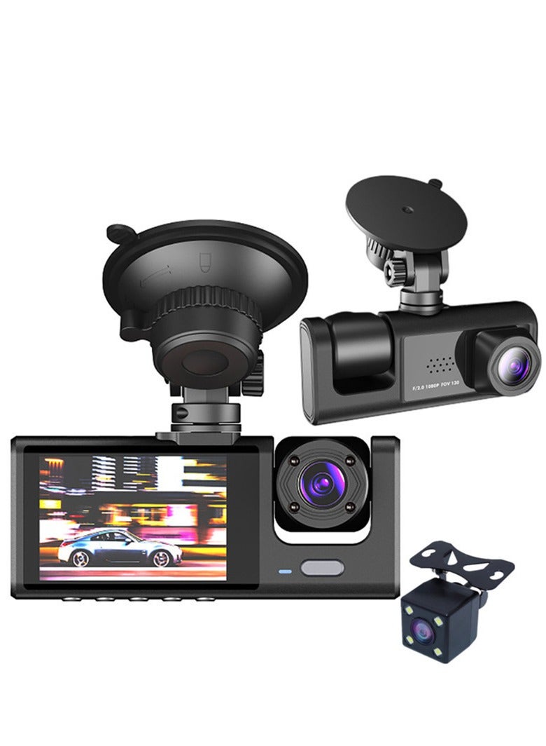 Compare Hd 1080p dashcam, HD car in front of the car inside the car behind the car simultaneously recording at KSA Price