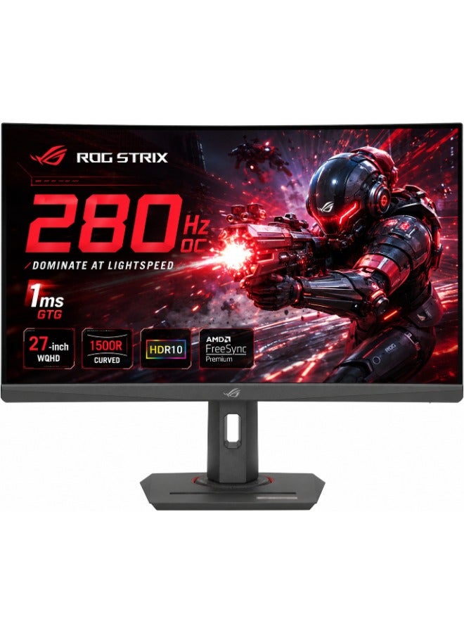 Compare 27 inch ROG Strix WQHD Fast VA Curved Gaming Monitor, 280Hz OC Refresh Rate, 1ms GTG, 1500R Curve, 95% DCIP3, HDR10, VESA DisplayHDR 400, ELMB SYNC, AMD FreeSync Premium, HDMI 2.1, DisplayPort 1.4, DisplayWidget Center, VESA Mount, AntiGlare, 90LM09Y1B01370 XG27WCMS Black 27 inch Black at KSA Price
