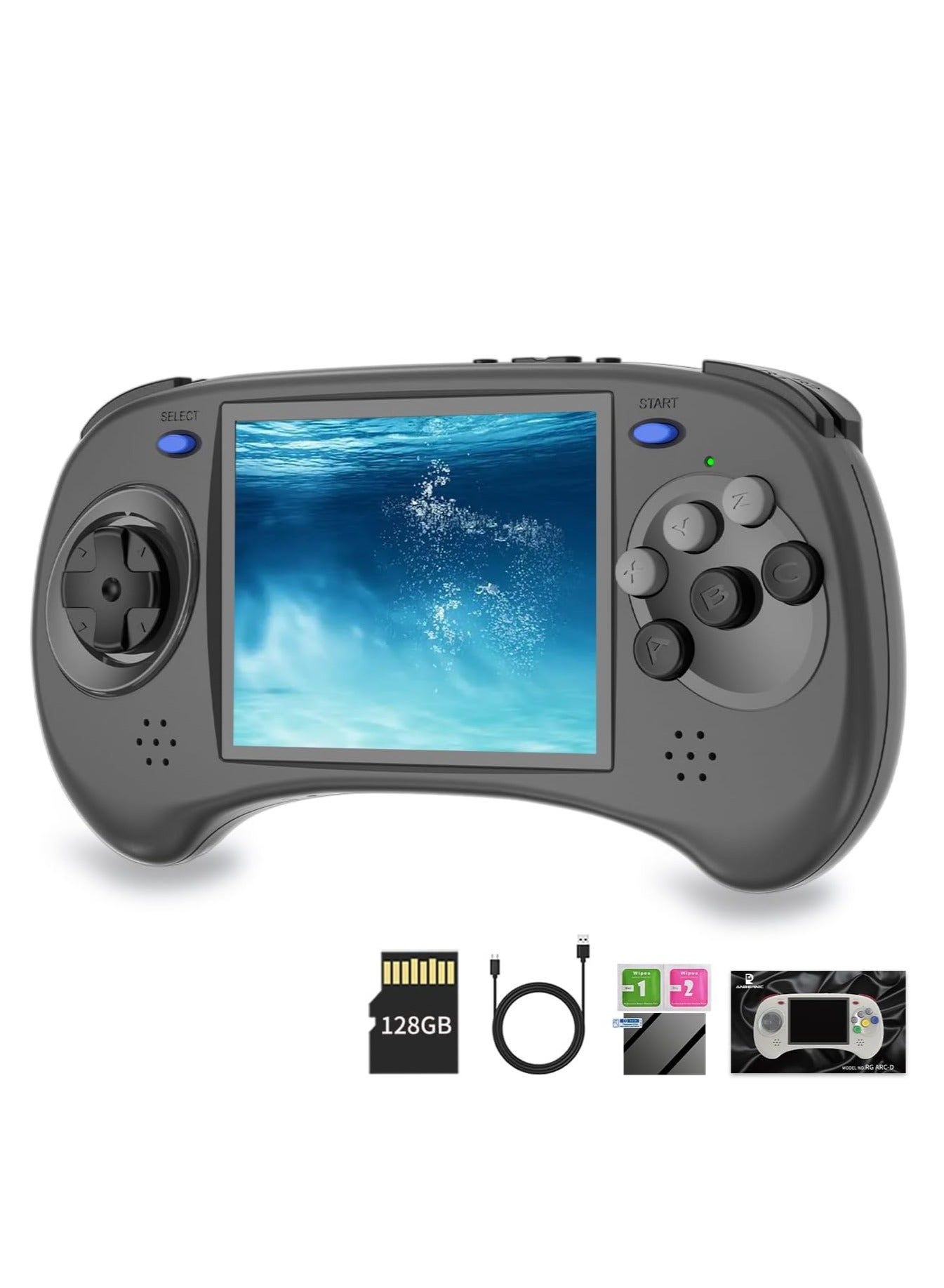 Compare Handheld Game Console, 4.0 IPS MultiTouch Screen, Android 11 Linux OS 64bit 5G WiFi Bluetooth 4.2 Retro Video Player, Portable Gaming Player, with 128GB Card, 4541 Games, Support Wired Handle, Black at KSA Price