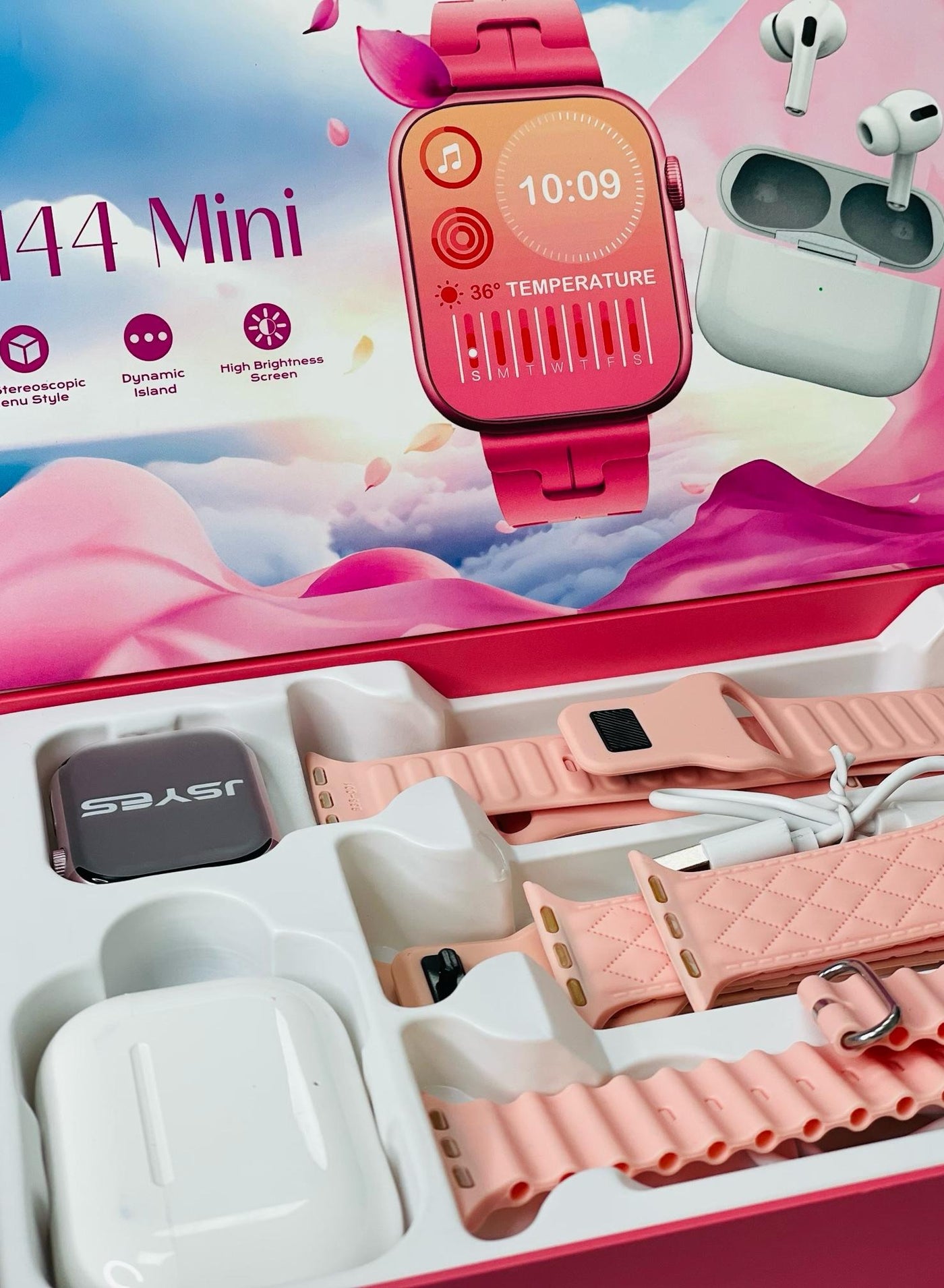 Compare M44 Mini 5 Gift Collection watch with headphones Luxurios Full Touch Color Screen Bluetooth Calling Health and Sports Smartwatch Pink at KSA Price
