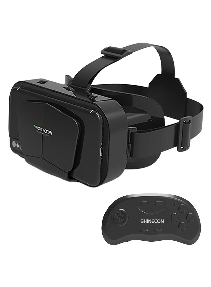 Compare Smart VR Mobile Large Screen: 360degree panoramic view, professionalgrade 3D IMAX cinema effect, lightweight for longterm wear, compatible with Apple and Android phones black. at KSA Price