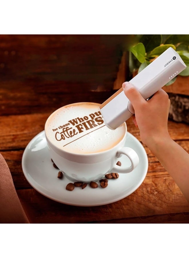 Compare Portable Food PrintPen, Coffee Print Pen, Mini Coffee Printer, Food Printer, Bluetooth Edible Inkjet Pen, Logo and Pattern Print, Latte Art Printer for Coffee Cake Cookies Bread Macaron Chocolate DIY at KSA Price
