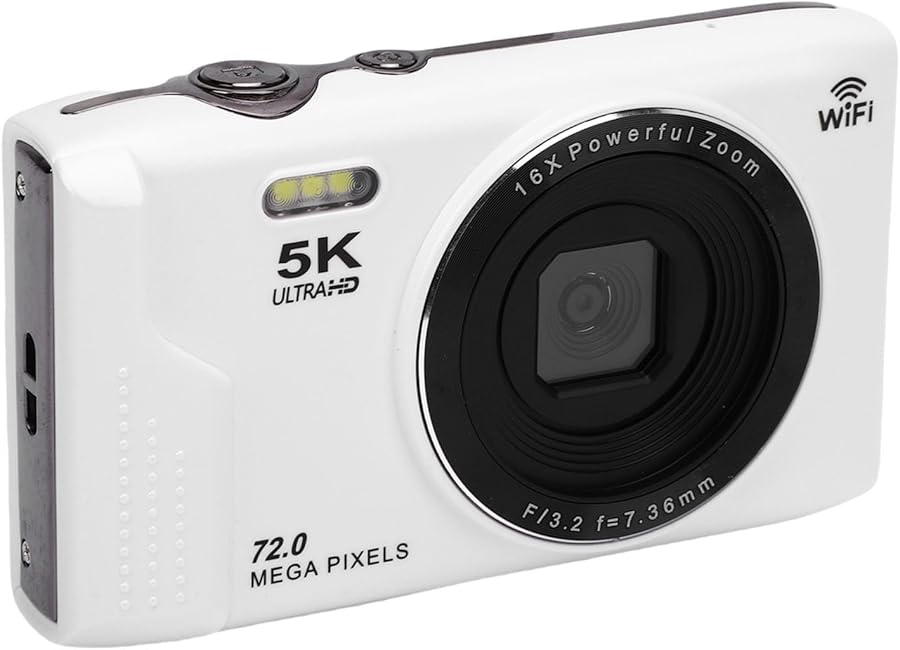 Vbestlife 5K Digital Camera 72MP UHD 16X…