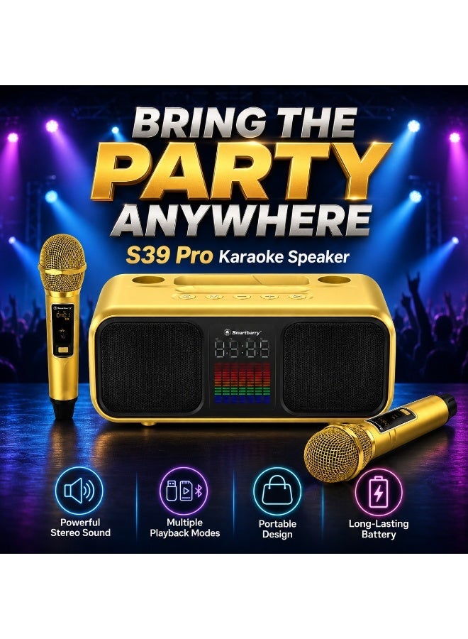 S39 Pro Bluetooth Karaoke Machine with Dual…
