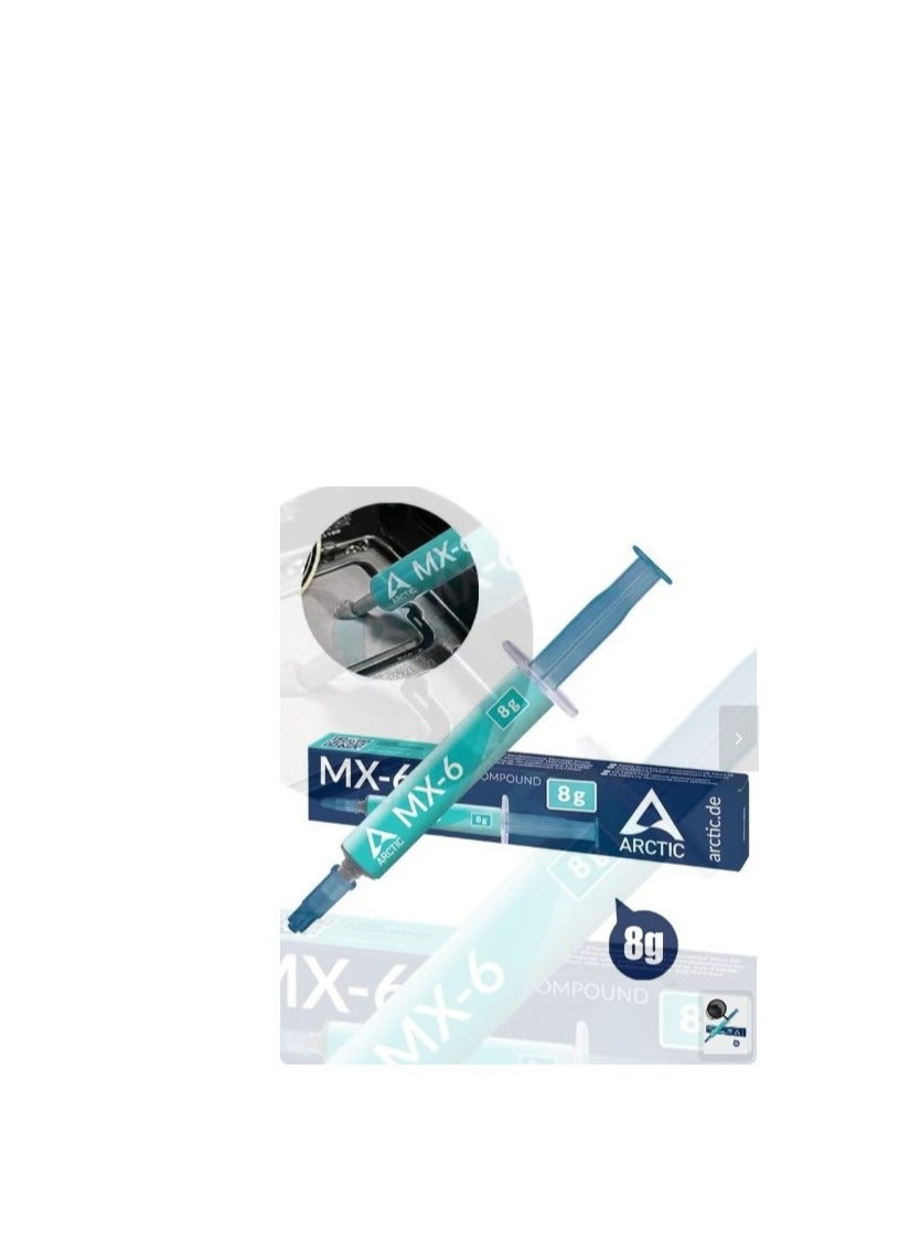 Compare MX6 8 g  Ultimate Performance Thermal Paste for CPU, Consoles, Graphics Cards, laptops, Very high Thermal Conductivity, Long Durability, NonConductive at KSA Price