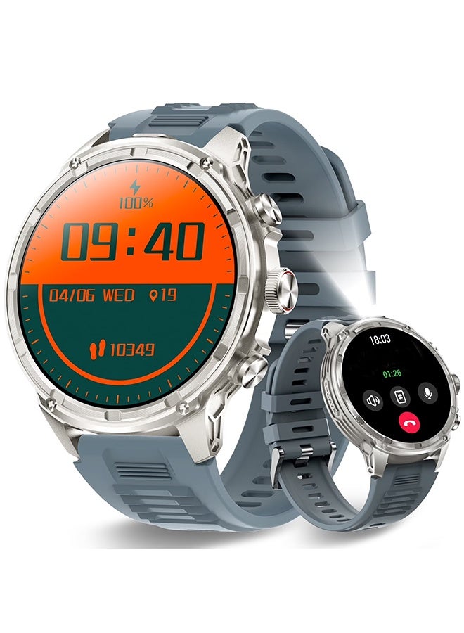 Compare Smart Watch for Men with LED Flashlight,1.85 inch HD Big Screen Waterproof Rugged Smart Watch,710mah UltraLong Battery, Activity Fitness Tracker Watch for iOS Android at KSA Price