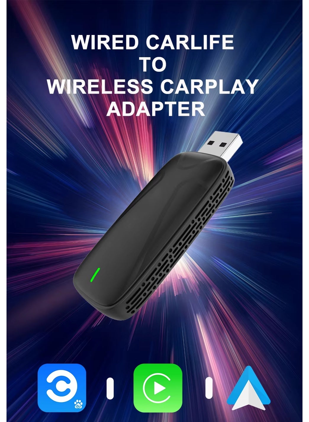 Compare CarlinKit Baidu CarLife Wired to Wireless Adapter, 2in1 Wireless CarPlay & Android Auto Box, DualBand 2.4G5G WiFi, Plug & Play, OTA Update, Voice Assistant, Compatible with Factory Wired Baidu CarLife at KSA Price