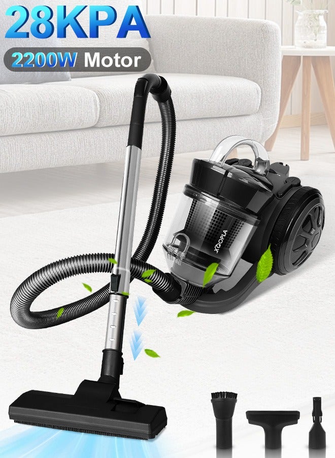 Canister Vacuum Cleaner, with 2200W Powerful 28000PA…