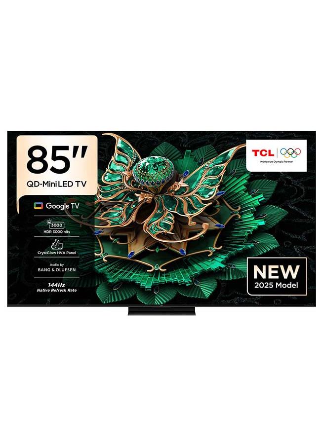 Compare 85Inch Smart TV QDMini LED Gaming Google TV, 144Hz Native Refresh Rate, Precise Dimming Series  CrystGlow HVA Panel, HDR 3000 nits, Ultra Slim Design 2025 Model 85C7K Black at KSA Price