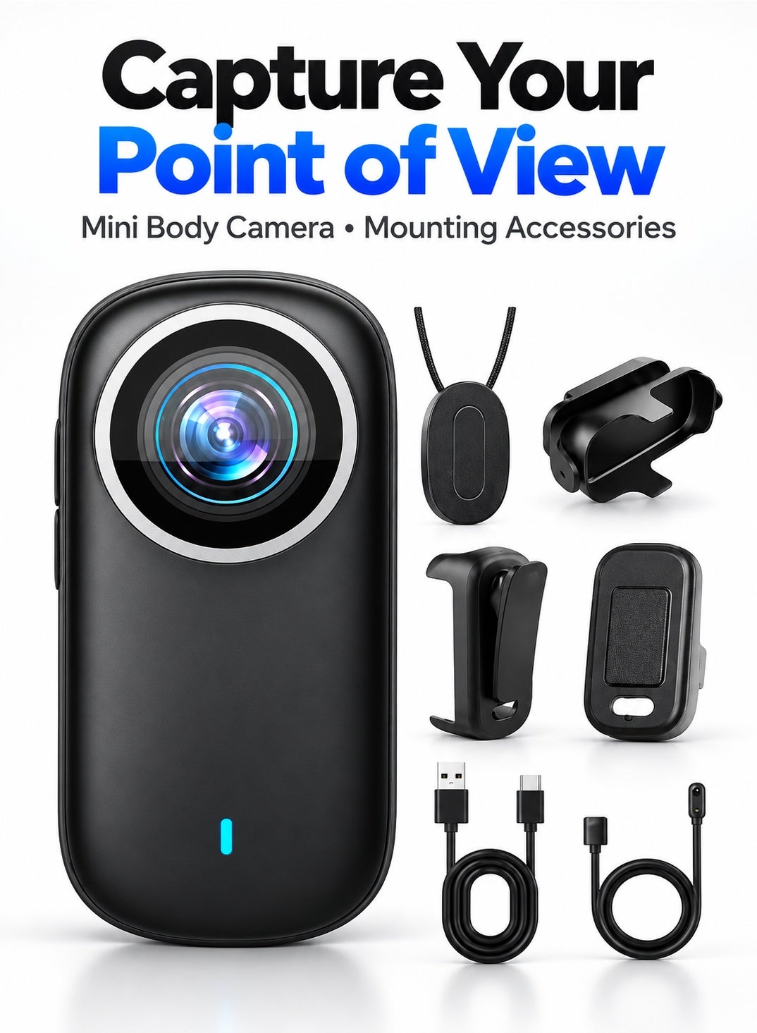 4K Mini Body POV Action Camera with WiFi Live…