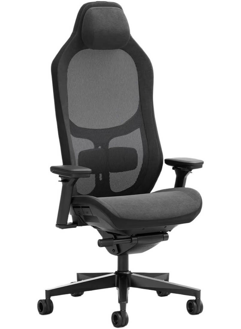 Compare Refine 2 Hybrid Dark Gaming Chair, Adjustable Lumbar Support, 4D Armrests, Magnetic Headrest Pillow, Hybrid Mesh And Fabric, Reclining Backrest, Height Adjustable Seat, Black | FDCHRE2H01 at KSA Price