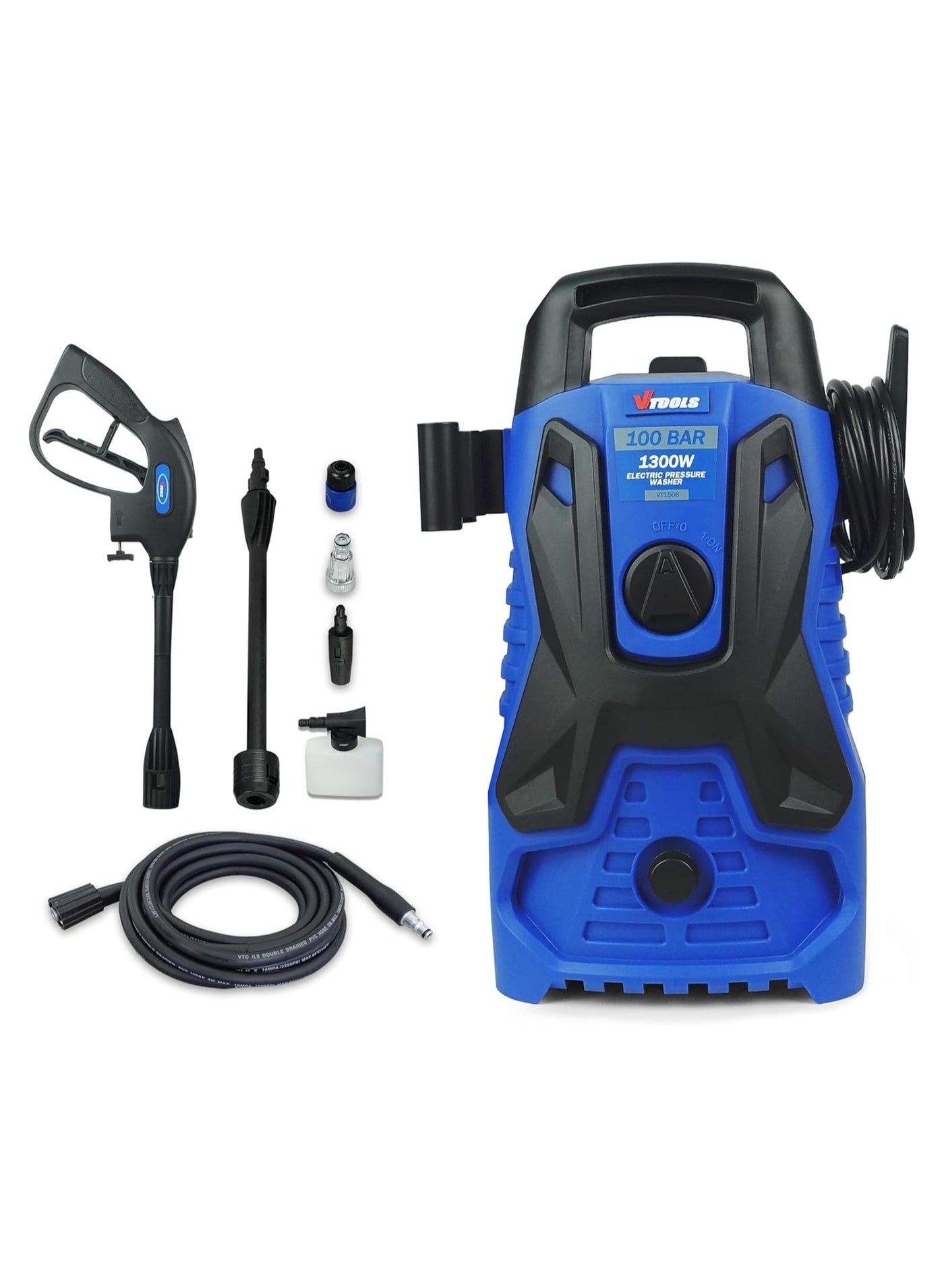 Compare Vtools Pressure Washer 100 Bar 1300W at KSA Price
