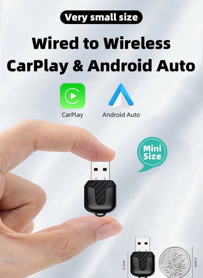 Compare Mini Ultra Wireless USB Dongle Wireless Android Auto & Wireless CarPlay For 98% Cars 2In1 Smart Car Adapter at KSA Price